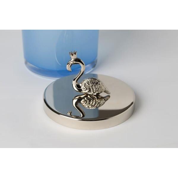 Empty 430ml Color Glass Candle Holder 15oz Blue Candle Jars With Lids