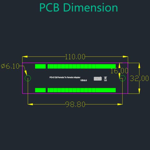 PCI Express PCI-E 3.0 16X женская к X16 женская расширительная карта