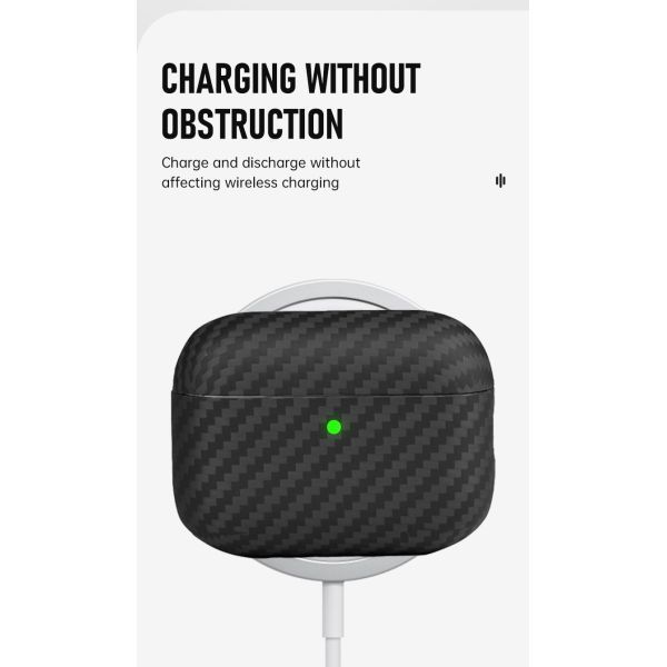 Black Color Carbon Aramid Fiber Earphone Case for AirPods Pro 3