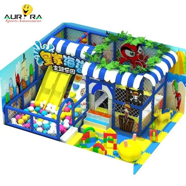 Indoor Theme Park Blue Children's Amusement Park Equipment SGS EN71 Approved