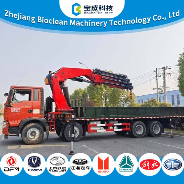 Hydraulic Manipulator Lifting Mobile Truck 38 Ton Folding Arm Mounted Crane Truck
