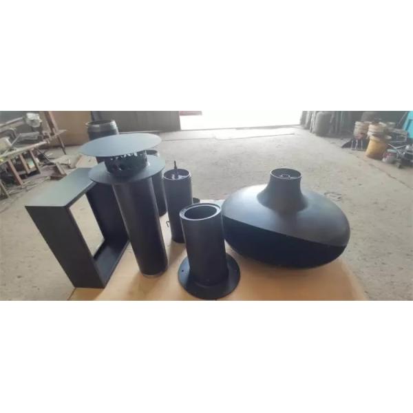 Потолок Морден приостанавливал плиту камина черного цвета горящую древесиной стальную для крытого