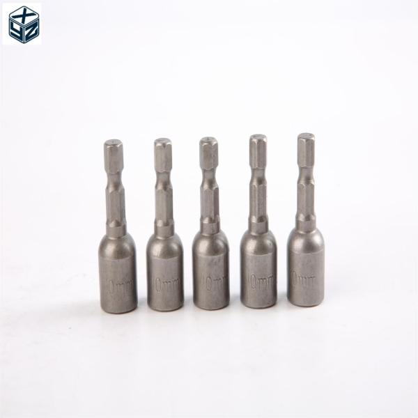 CRV Material 6.35 Hexagon 10mm*42mm*10PC Magnetic Nut Driver Set for Strong Magnetic