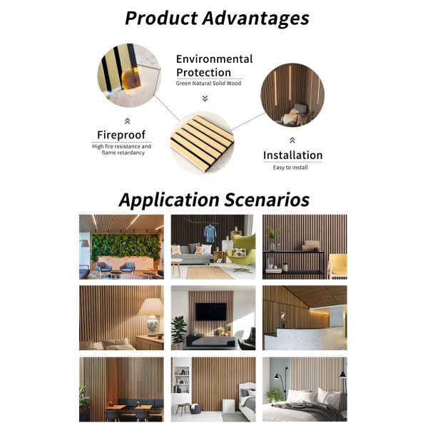 Minimalism Acoustic Wood Wall Panel MDF 3D Wall Panel