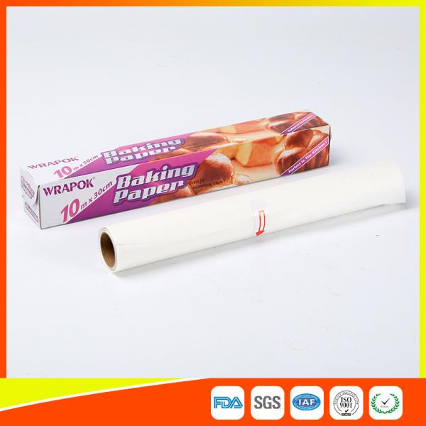 Silicone Coated Parchment Baking Paper Sheets Greaseproof With Plastic Cutter