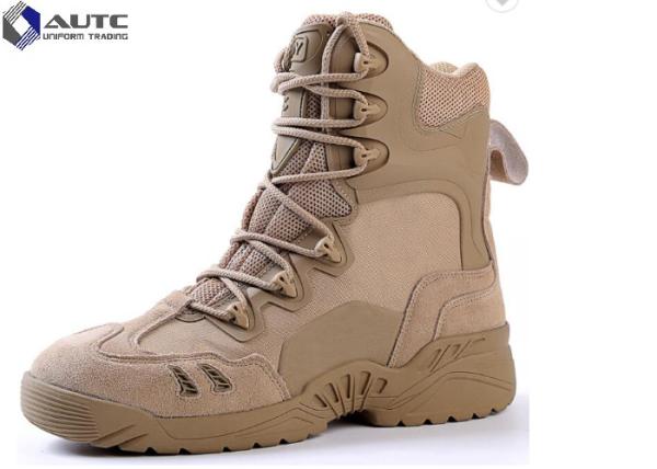 Botas táticas de couro genuínas de caça exteriores do exército do inverno impermeável das botas militares das sapatas dos homens