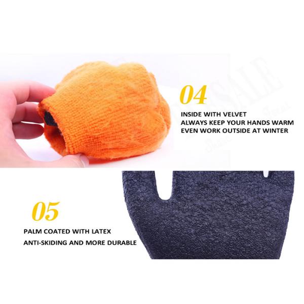 Safety Cold Weather Waterproof Gloves XS - XXL Size Acrylic Fiber Material