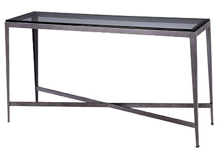 Stainless Steel Console Table Iron Tempered Glass Long Narrow Console Table