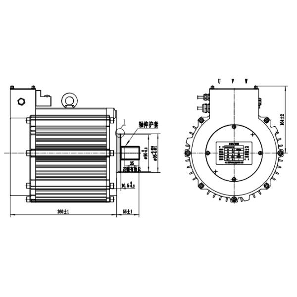 Intelligent Control 15kW PMSM for Electric forklift walking motor