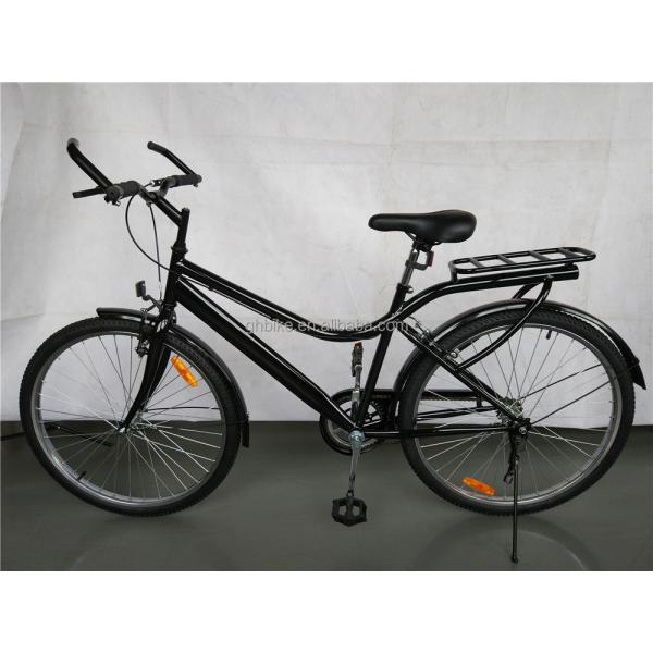 1.7m Length Black Color Single Speed Step Through Hybrid Bike 17kg Gross Weight
