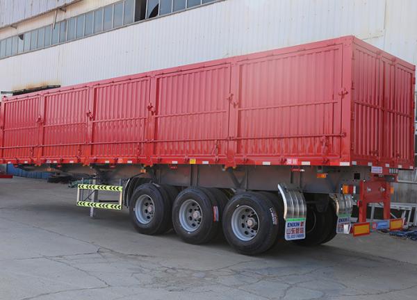 30 Tons Three Axle Box Type Warehouse Gate Semi-Trailer with Side Wall Height 600-1500mm