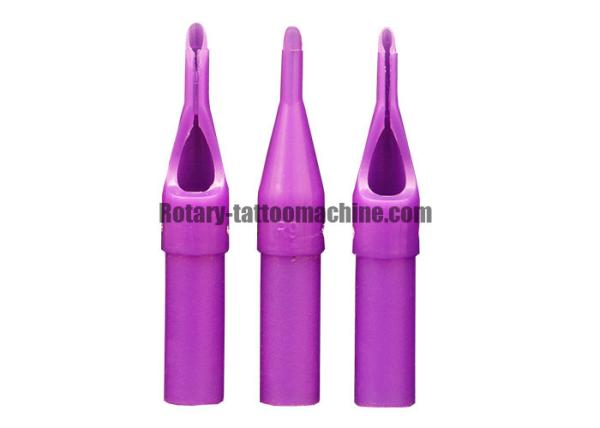 Purple Disposable Tattoo Gun Tips Different Size Matching With Tattoo Machines