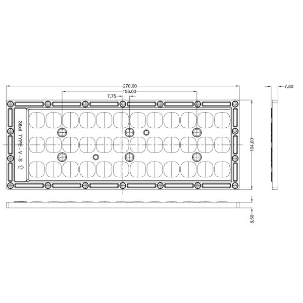 Вертикальный объектив 4X3030 СИД 100W SMD откалывает для квадратного освещения