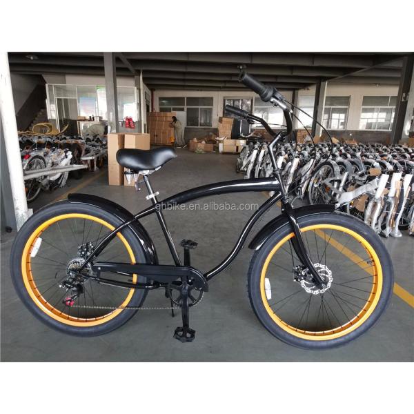 26 inch 3.0 tire fat tire men beach cruiser bike with Shimano 7 gear and disc brake