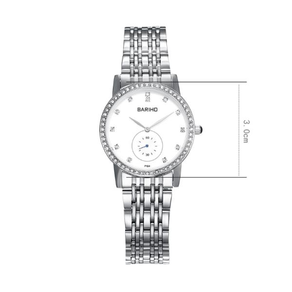 MIYOTA Movement Couple Watch Waterproof Stainless Steel Band BARIHO 611-11