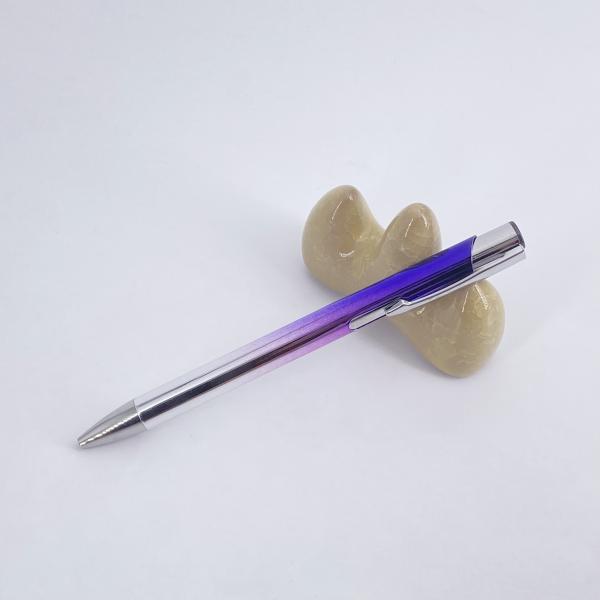 Fourniture de papeterie Gradient Alumineuse Presse stylo à bille Promotion Logo stylo à bille