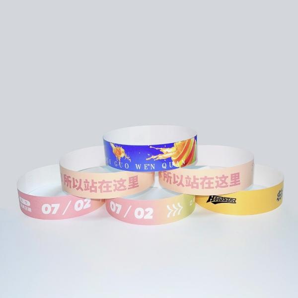 Numbered Event Tyvek Paper Wristbands Durable Waterproof For Event Party Meeting Easy And Access Control
