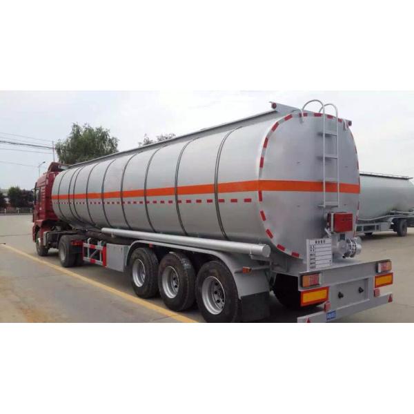 33000 Liters Asphalt Tank Trailer With Insulting Layer , Carbon Steel Tanker Trailer