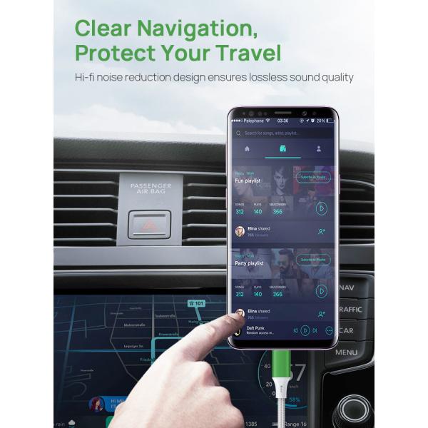 OEM 0.5M Stereo Aux Cable SGS Lightning To Auxiliary Cable