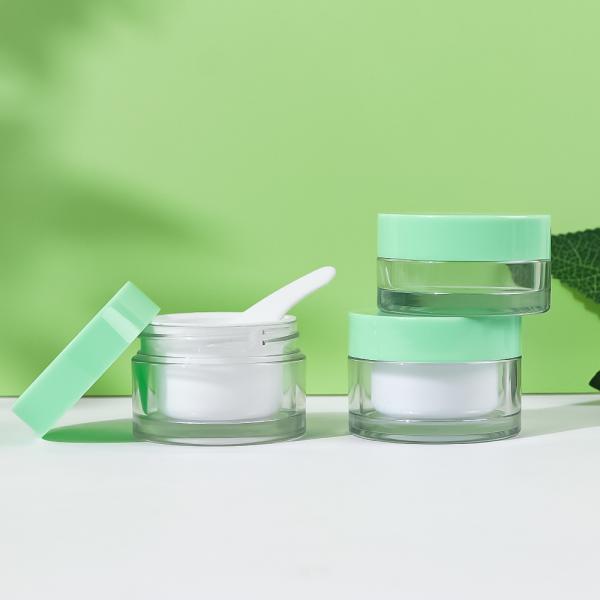 Transparent PET Cosmetic Cream Jar with Screw Cap for Customizable Skincare Packaging