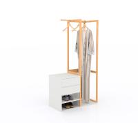 Requisitos de montagem de roupas de madeira guarda-roupa - Perfeito para organização de armazenamento em casa