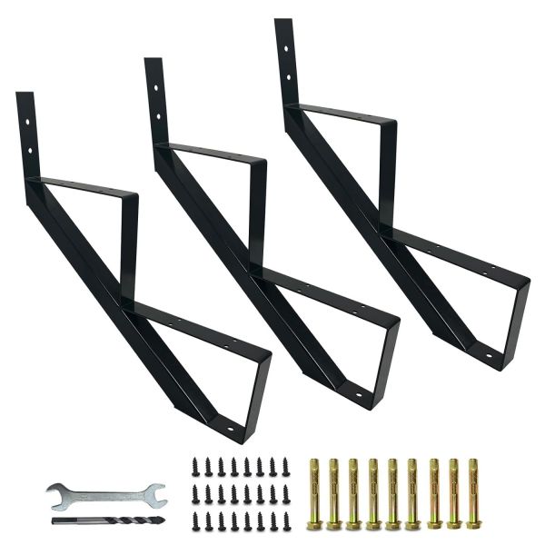 Steel Stair Step Riser 2 Step Stair Stringers for Deck Sturdy Steel Stair