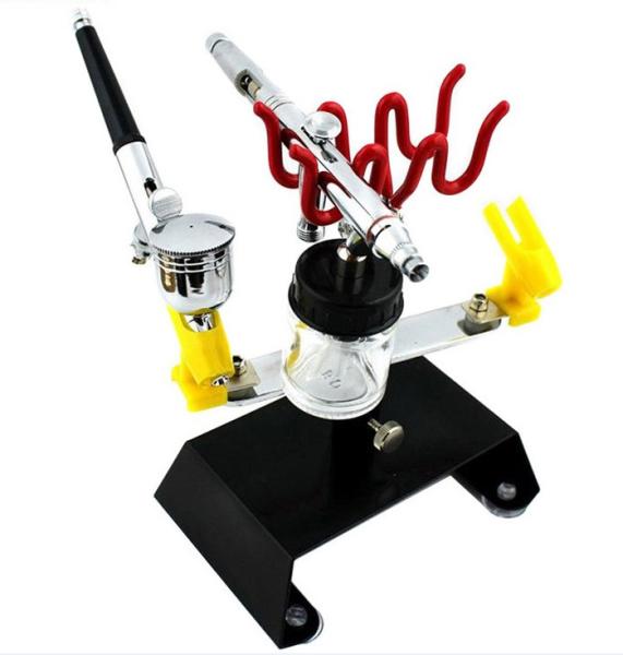 Suporte do suporte do aerógrafo do metal para a terra arrendada da arma de pulverizador da pintura da composição da tatuagem
