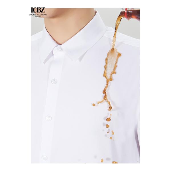 Половое мужское стройное платье рубашка с логотипом 100% Мерцеризованный синий/красный/зеленый/белый формальный