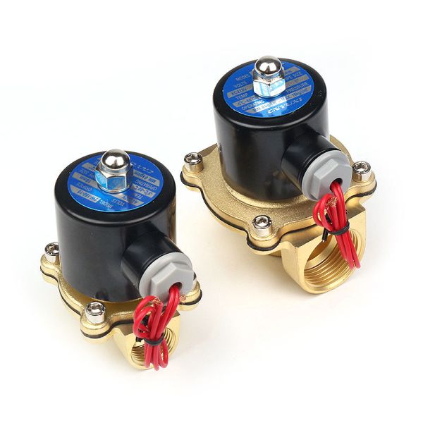 Etrany Control 2Way 1/8-1 Inch Water DC24V Brass Material Stop Solenoid Valve High Temperature