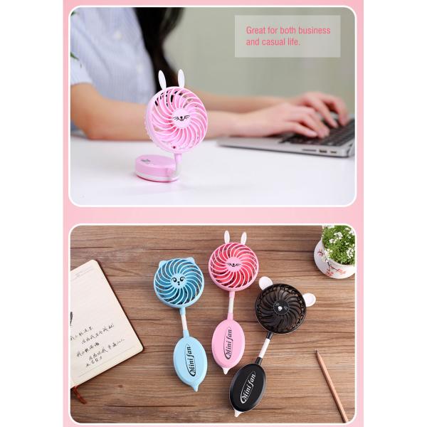Foldable Rabbit Fan,portable mini handheld fan, usb charge mini table fan
