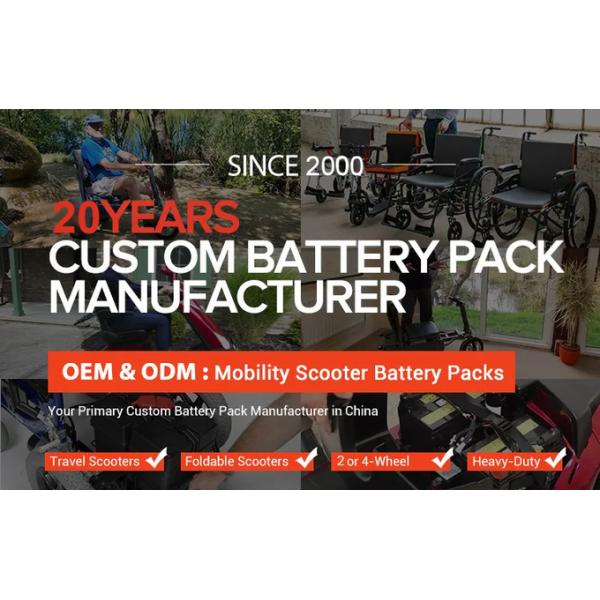 LiFePO4 литийная батарея OEM ODM 24V 36V 60V 72V 30AH 60AH 80AH 120AH Литий-ионная батарея для электрического скутера / электрического инвалидного кресла