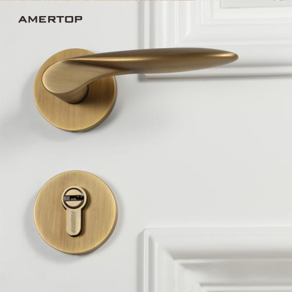 Bedroom Black Interior Double Door Handleset With Dummy