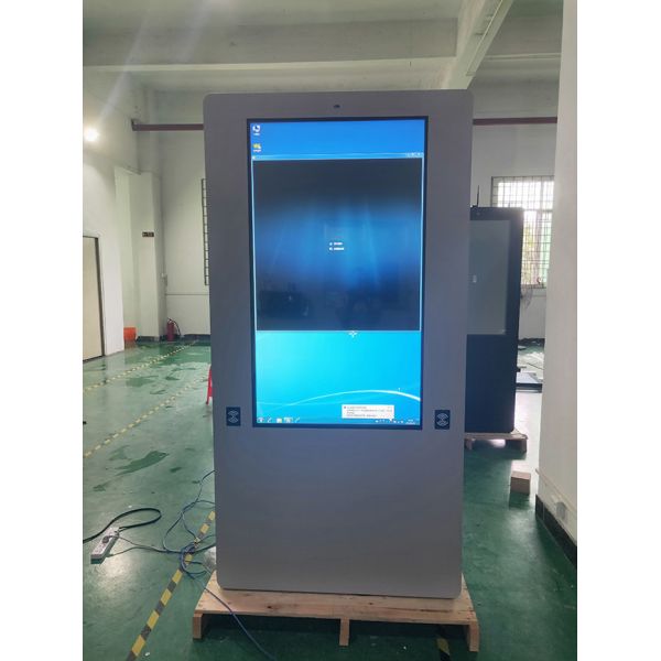 55-inch upgraded touch screen commercial advertising player for free standing outdoor lcd signage