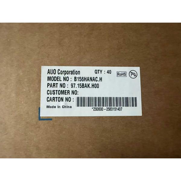 AUO 15.6 Inch LCD Display with 1920x1080 Resolution and 500 cd/m² Brightness TFT-LCD Panel