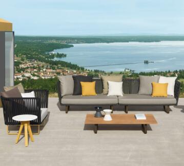 PE Rattan wicker patio Backyard Sofa sets Leisure Aluminium Outdoor Garden sofa furniture