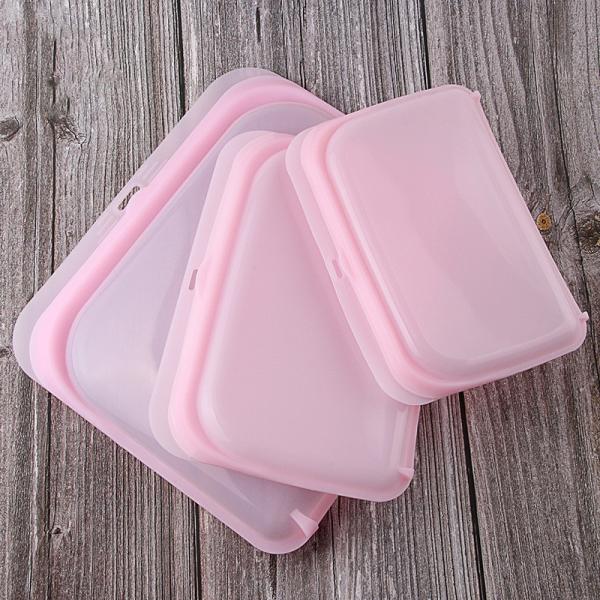 Saco flexível 420ml 580ml 1800ml do armazenamento do alimento do silicone