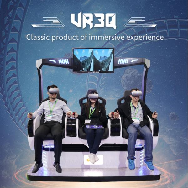 Coin Operated 3 Seats Virtual Reality Simulator VR Cinema Dynamic