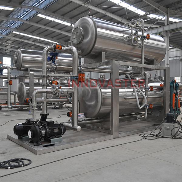 1KW Physical Sterilization Large Rotary Autoclave for Glass Bottle Milk Processing Plants