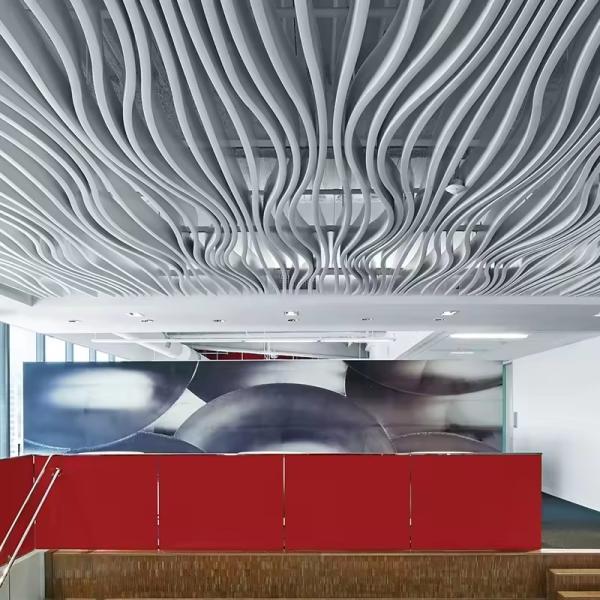 Suspended Metal Acoustic False Ceiling For Office Decoration Interior