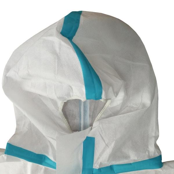 Disposable Pp Non Woven Working Safety Coverall / Disposable Isolation Gowns