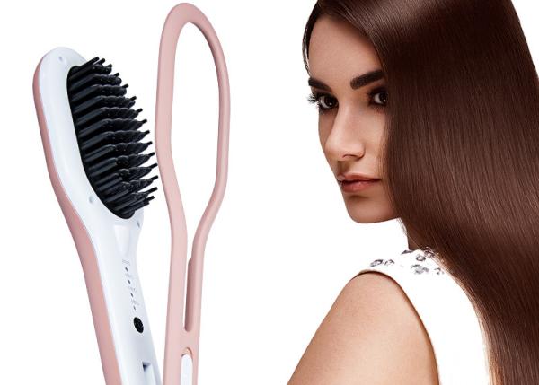 Fast Heating Electric PTC Hair Straightening Comb With Clip 100-240V