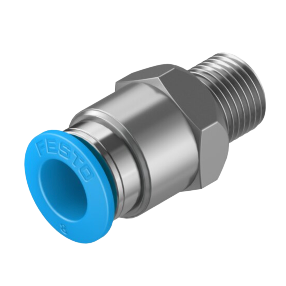 153003 Festo QS-1-4-6 Pneumatic Quick Fitting R1/4 Thread 6mm Push in Connector for Packaging Lines Pneumatic Connections