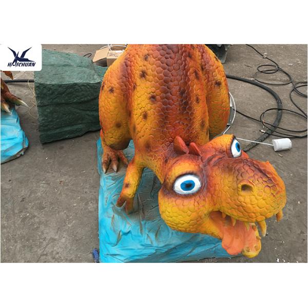Animatronic Cartoon Realistic Dinosaur Models 2 Meters Long For Children Park Decoration