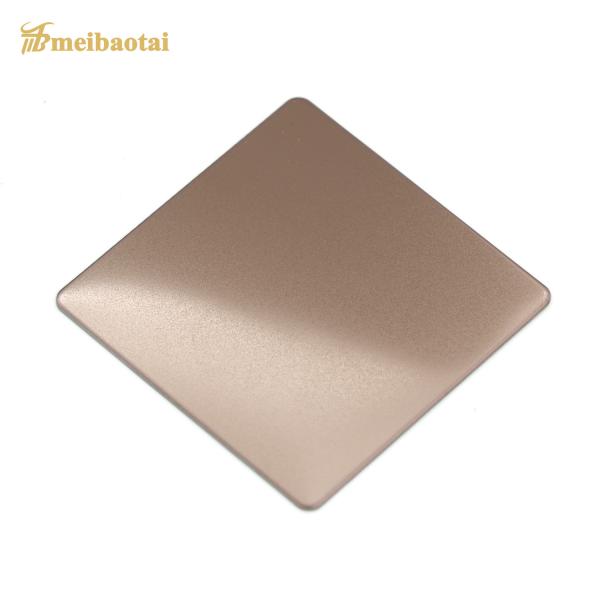 Rose Golden Matte Finish Decorative Stainless Steel Sheet 4x8 0.65mm Thickness