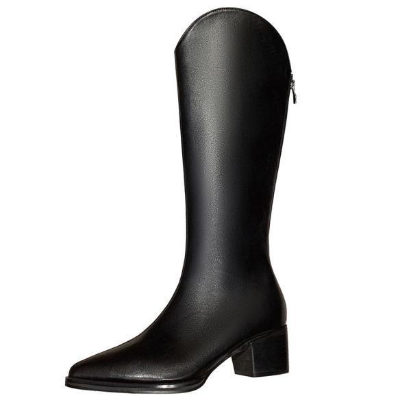 1168-16 European And American Sexy Pointed-Toe Boots Thick Heels Were Thin Wild Long-Tube Women'S Boots Net Red Temperam