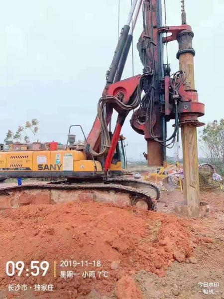 180kN Used Rotary Drilling Rig SR220 Shacman Piling Rig Euro III
