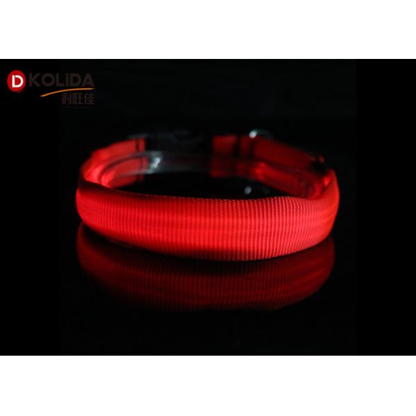 Security LED Iluminous Anti Lost Dog Collar Night Necklace With 1 * CR2032 Button Batteries