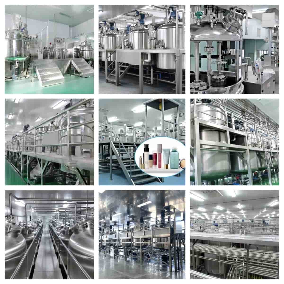 Cosmetic Lotion Vacuum Homogenizing Emulsifier Mixer Small Scale Fixed