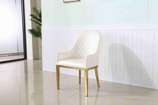 A sala de jantar acolchoada nórdica preside as cadeiras de sala de estar de couro da sala de jantar da negociação dos SS brancas