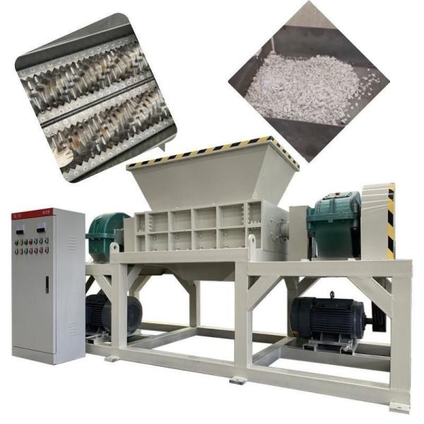 Double-Screw Model Customized Waste Silk Fabric Dual-Axis Hob Shredder for Fully Automatic Shredding